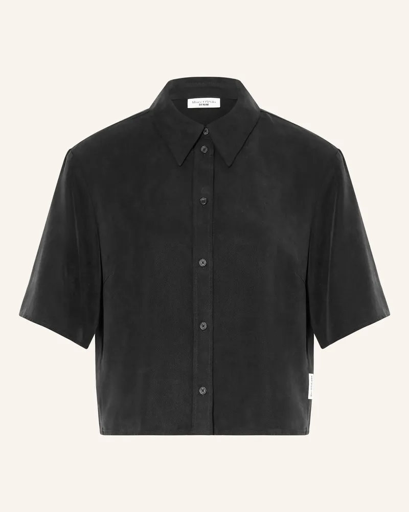 Marc O'Polo Hemdbluse schwarz Schwarz