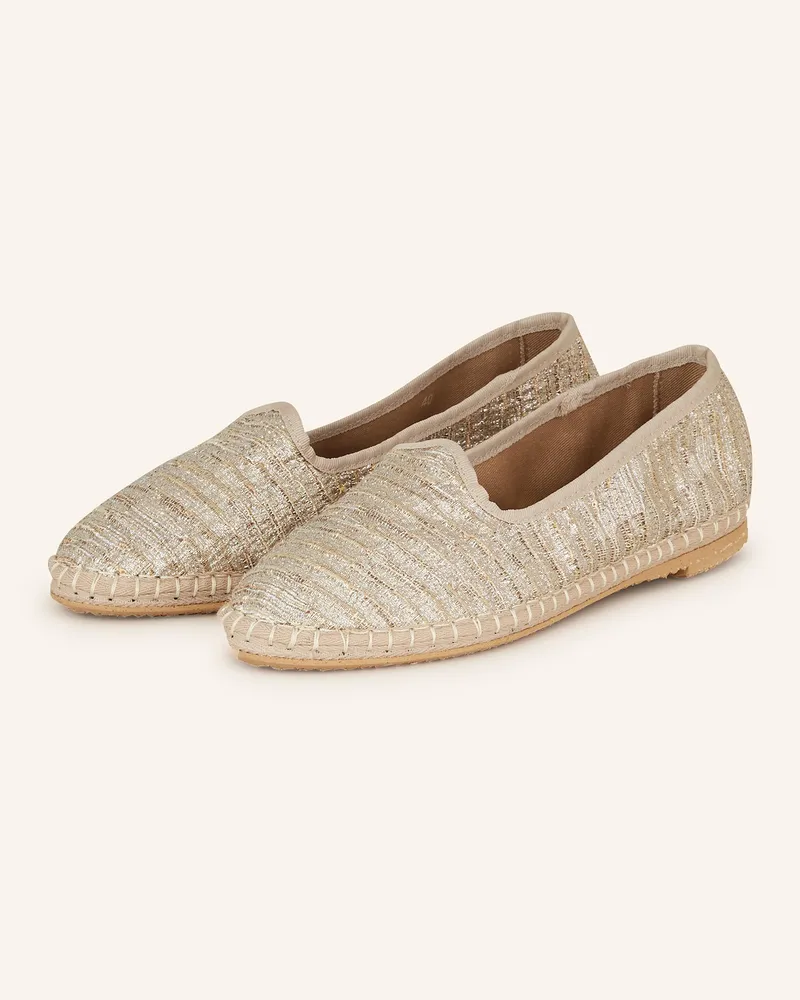 Manebí Espadrilles FRIULANA mit Glitzergarn Gold