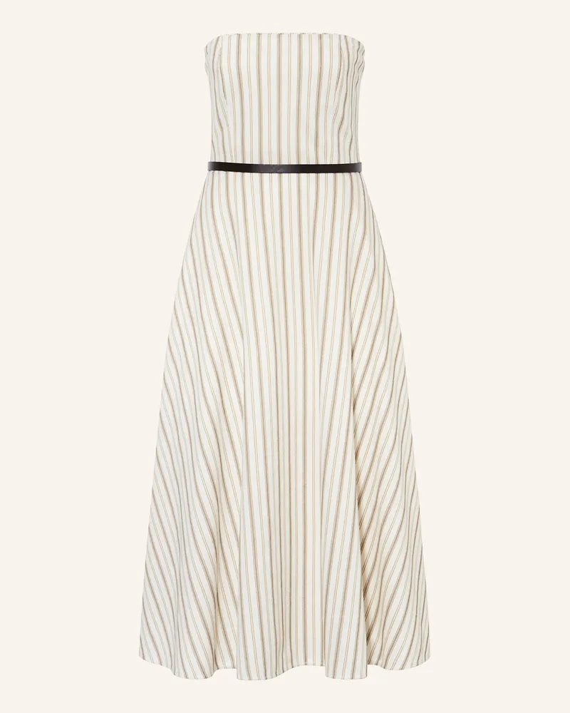 Max Mara Off-Shoulder-Kleid FERVIDA mit Leinen Ecru