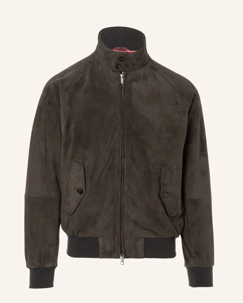 Baracuta Jacke g9 Harrington Suede grau Dunkelgrau