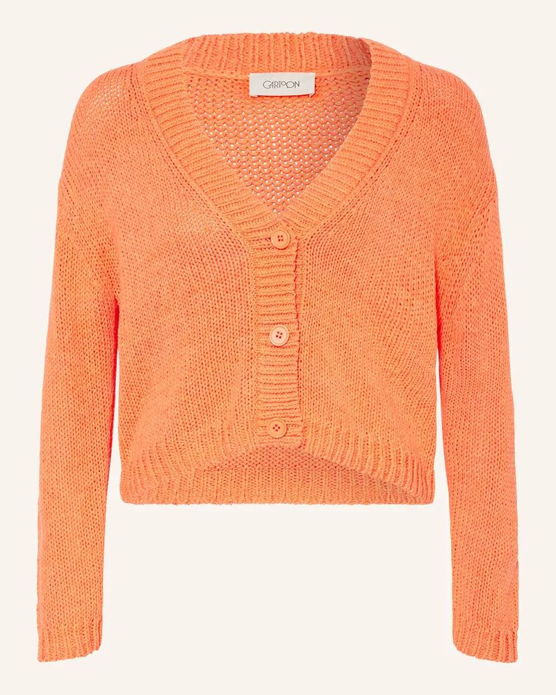 Cartoon Strickjacke Orange