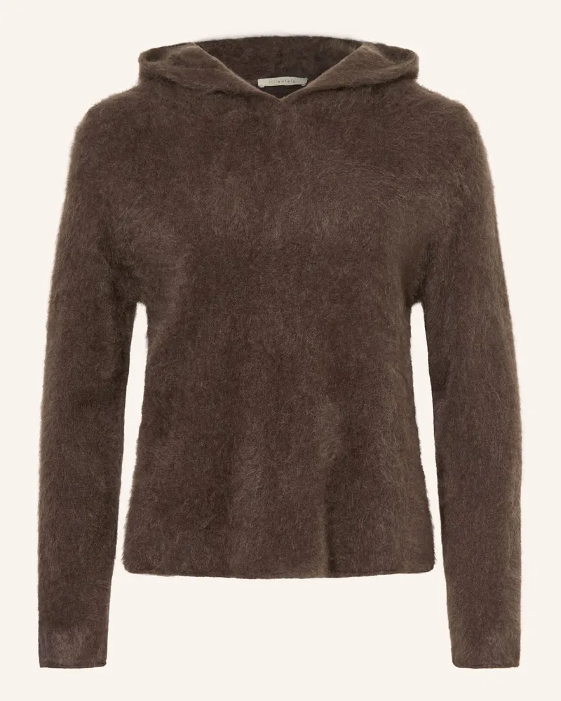lilienfels Strick-Hoodie Aus Cashmere braun Dunkelbraun
