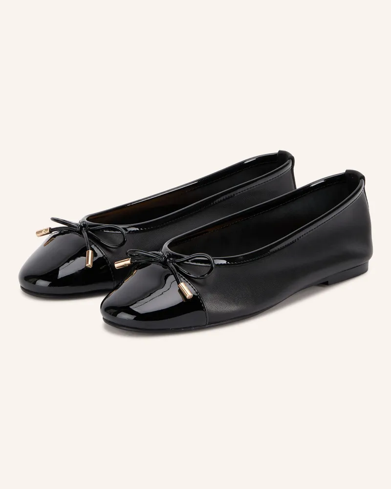 Inuovo Lackballerinas schwarz Schwarz