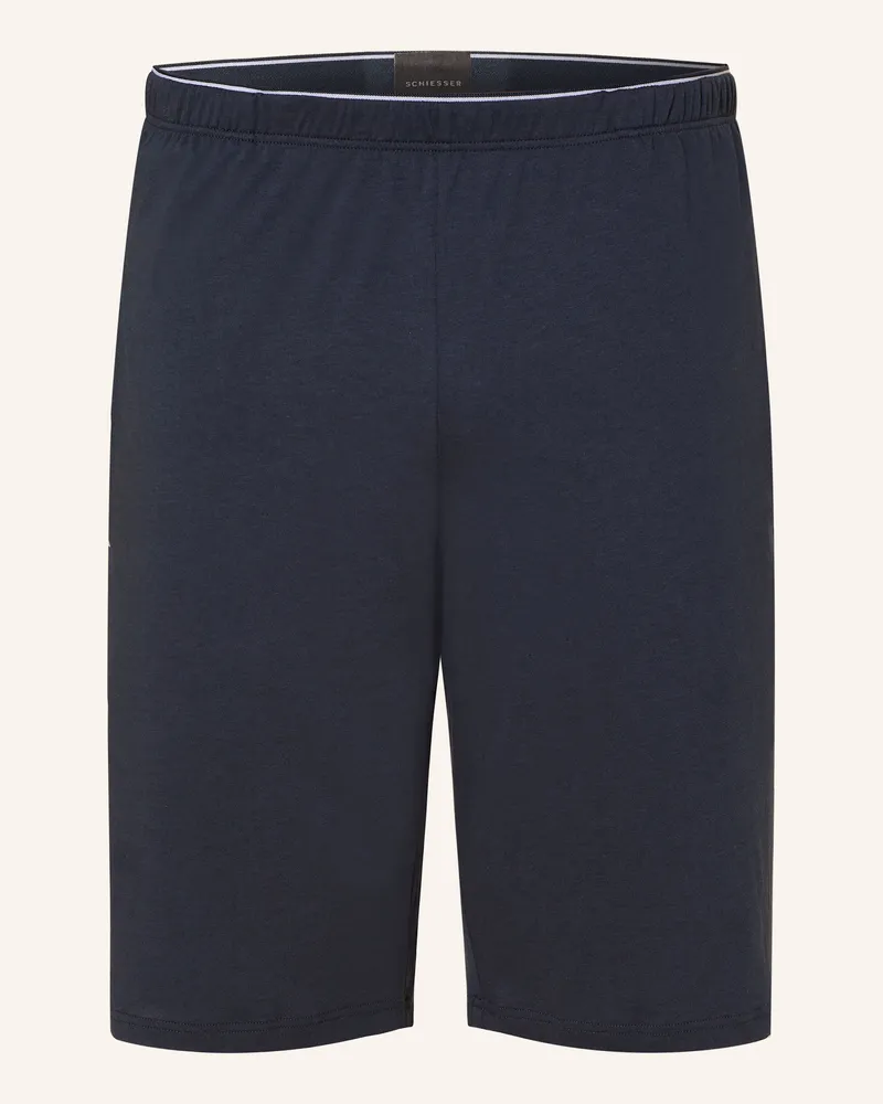 Schiesser Schlafshorts MIX+RELAX Dunkelblau