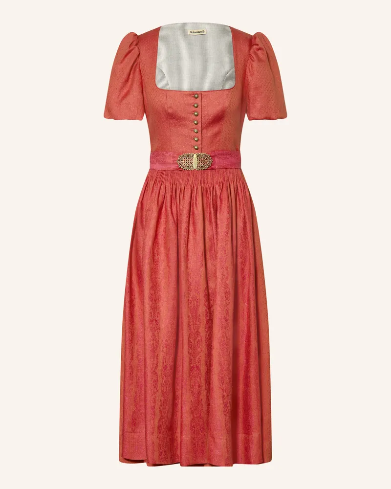 Gottseidank Dirndl Laura Aus Leinen rot Rot