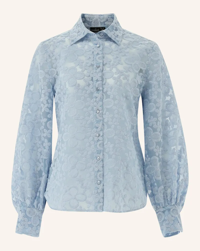 van Laack Bluse Modern Fit Blau