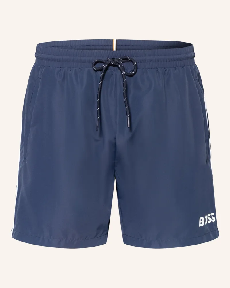 HUGO BOSS Badeshorts Starfish blau Dunkelblau