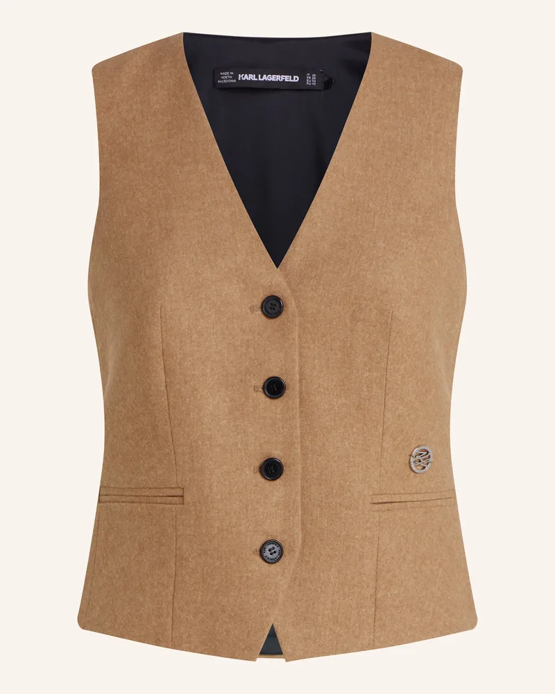 Karl Lagerfeld Weste Braun