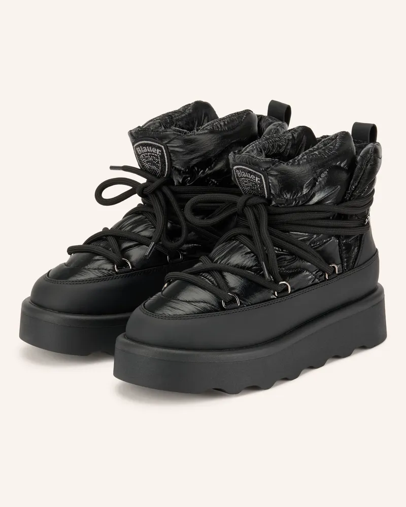 Blauer Schnürboots Doyle schwarz Schwarz