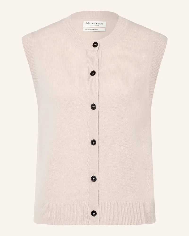 Marc O'Polo Strickweste Aus Merinowolle beige Beige