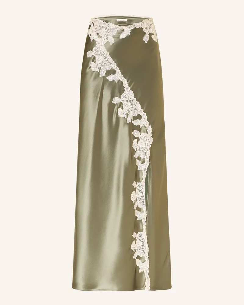 By Malene Birger Satinrock Erika Mit Spitze gruen Khaki
