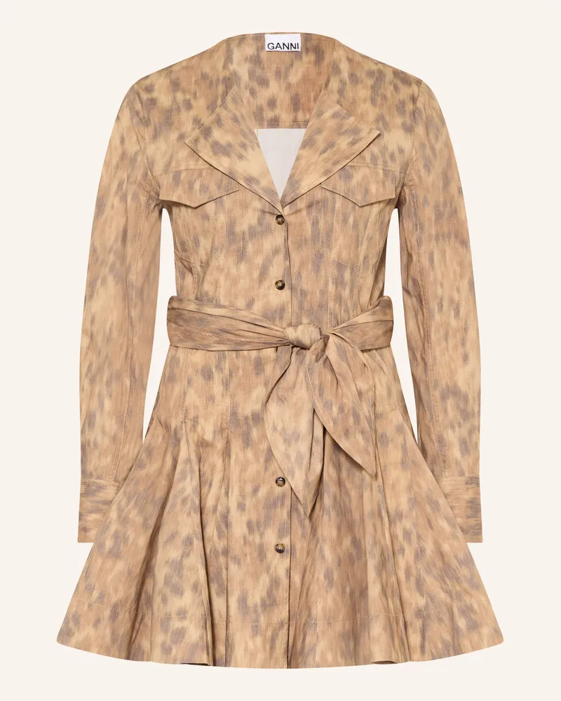 Ganni Kleid braun Braun