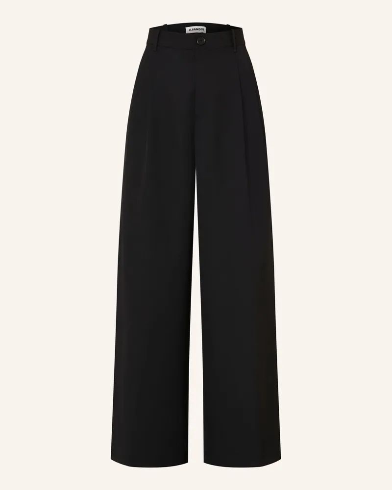 Jil Sander Marlenehose schwarz Schwarz