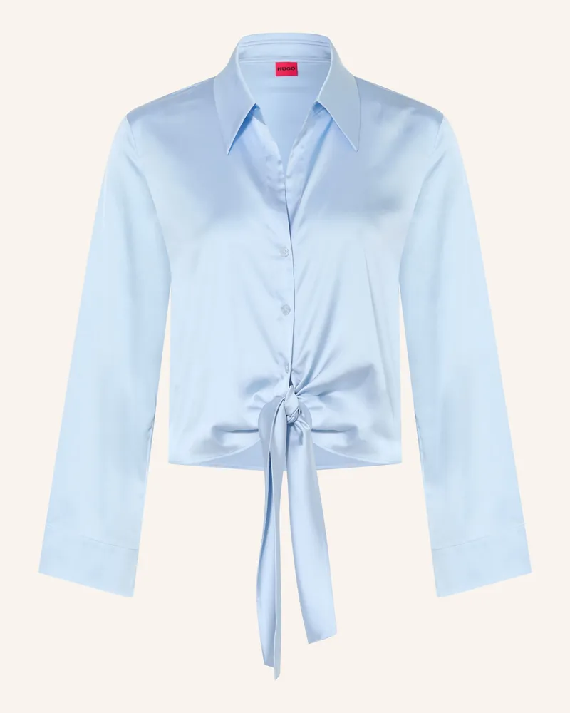 HUGO BOSS Satinbluse Errika blau Hellblau