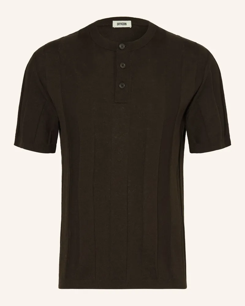 Drykorn Strickshirt Freeko Mit Leinen braun Dunkelbraun
