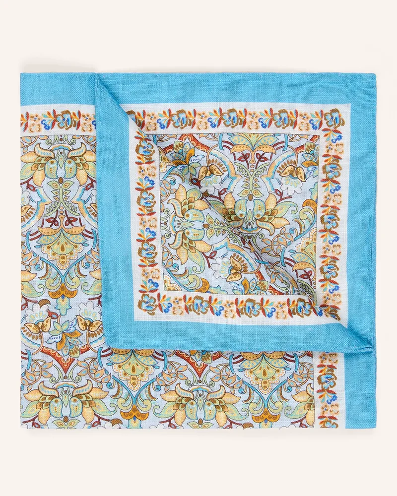 Eton Einstecktuch Aus Leinen blau Hellblau