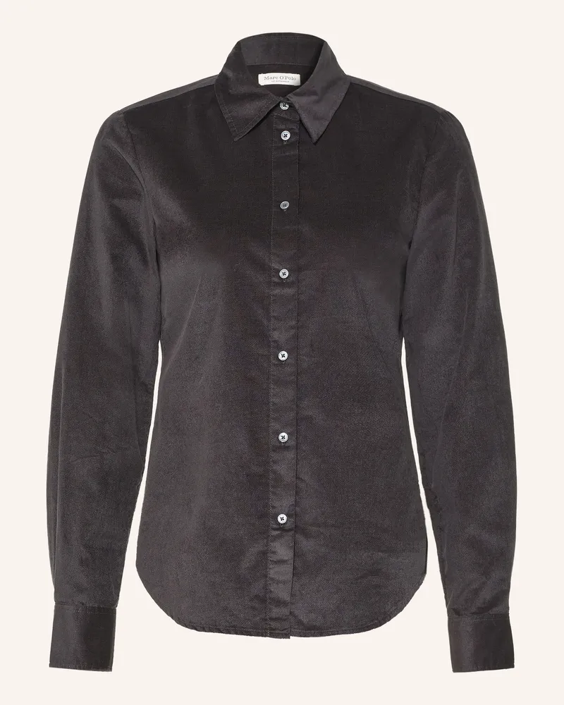 Marc O'Polo Hemdbluse Aus Samt grau Schwarz