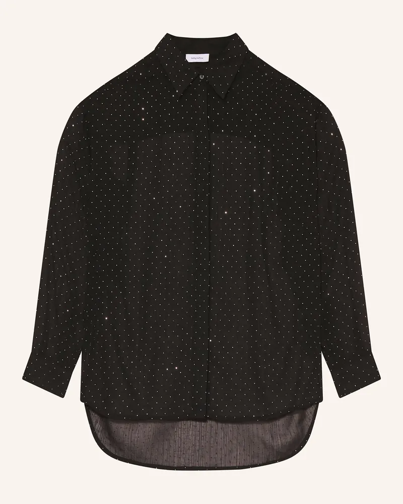 Darling Harbour Hemdbluse mit Schmucksteinen Black