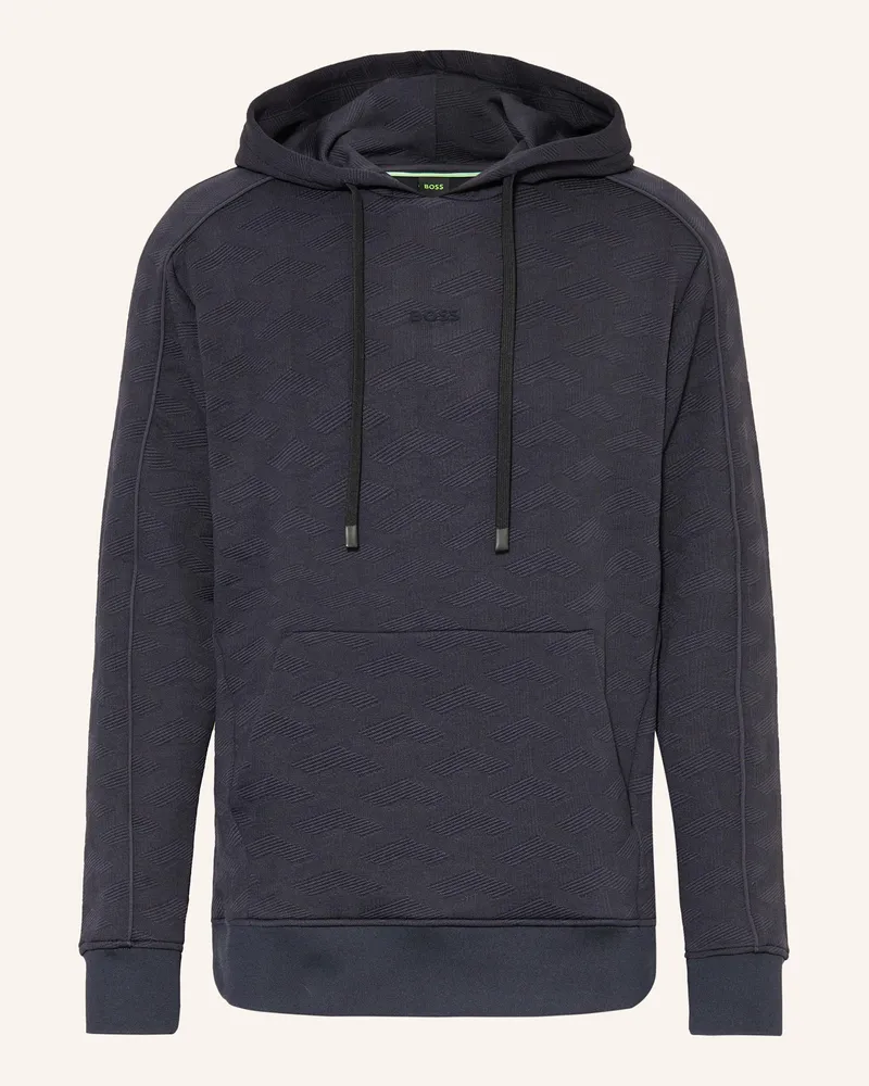 HUGO BOSS Hoodie Mirror blau Dunkelblau