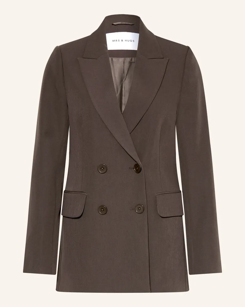 Mrs & HUGS Blazer braun Dunkelbraun