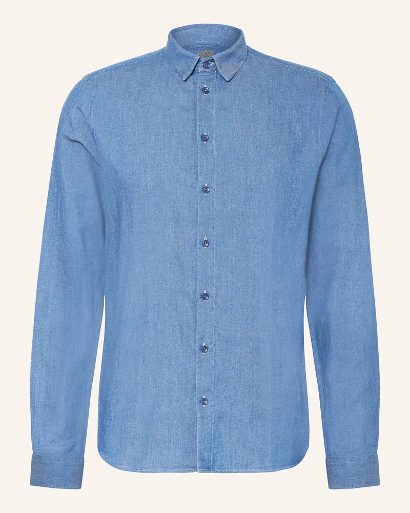 Mos Mosh Hemd MMGMARCO Slim Fit in Jeansoptik Blau