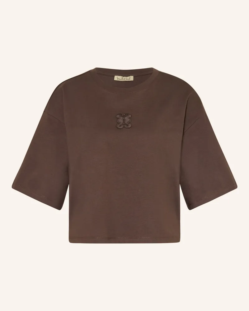 Smith & Soul T-Shirt Boxy braun Dunkelbraun