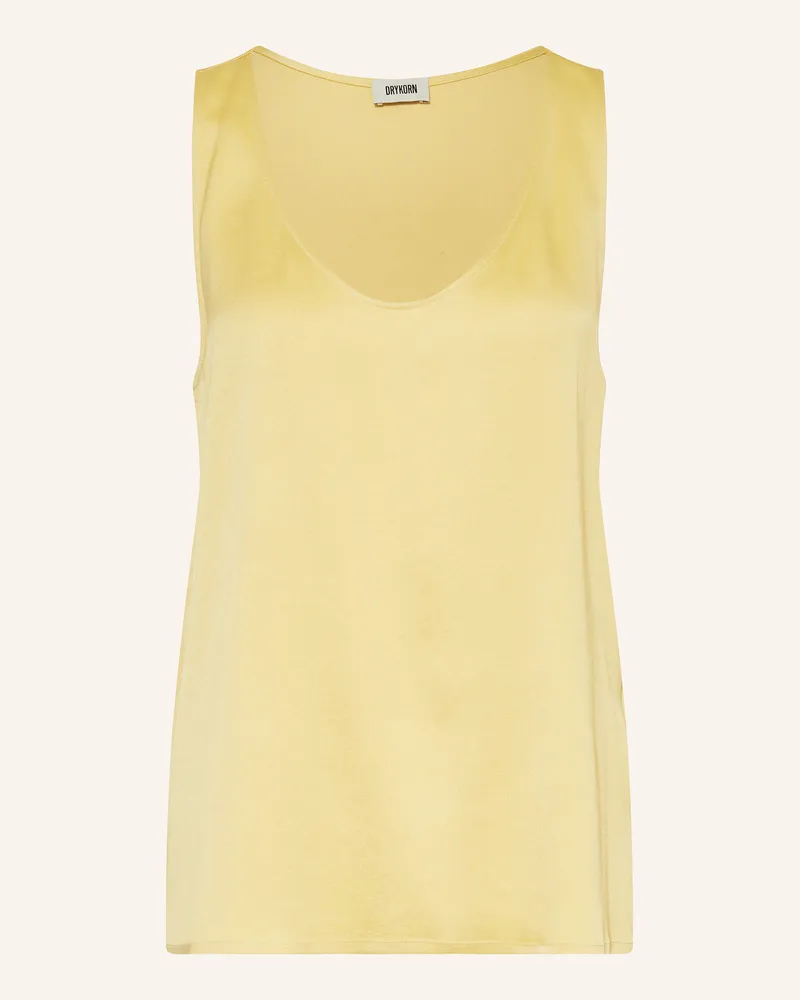 Drykorn Blusenshirt AMINAH aus Satin Dunkelgelb