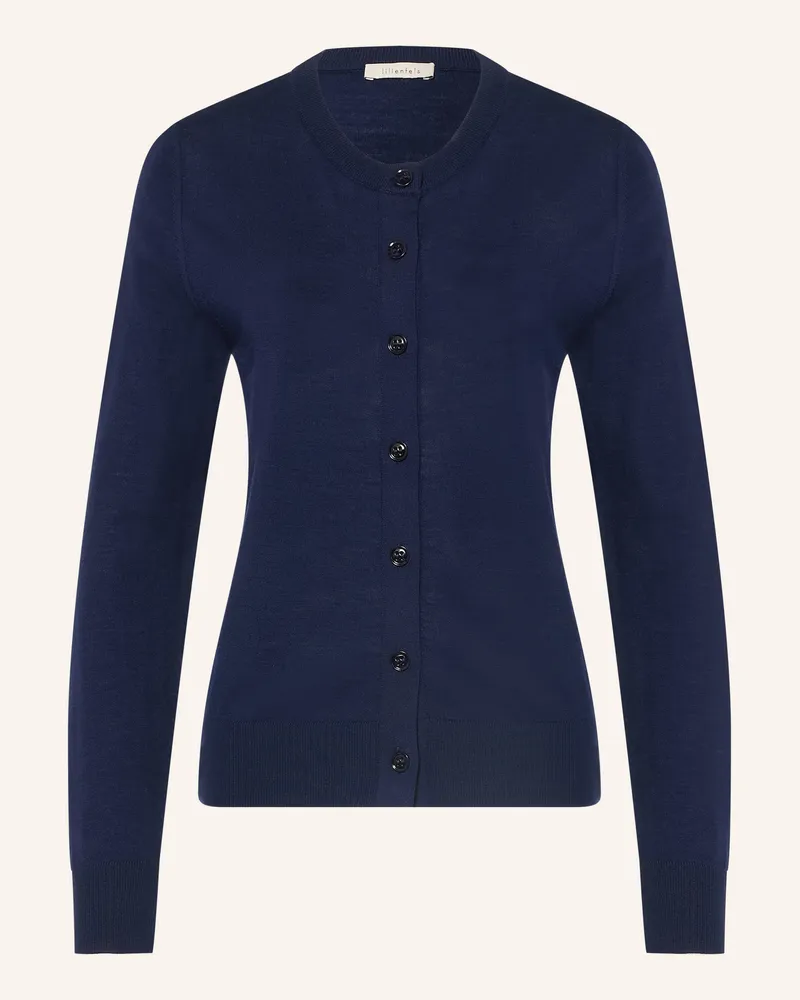 lilienfels Strickjacke Aus Merinowolle blau Dunkelblau