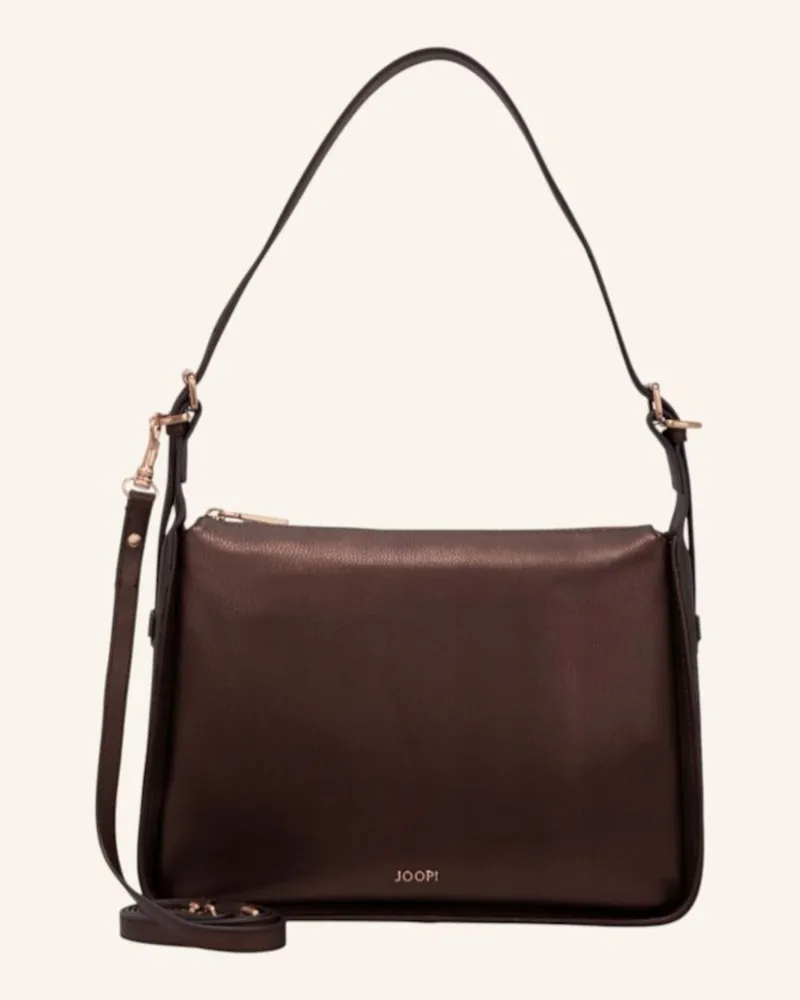 JOOP! Schultertasche Lipari Metallo Liah rot Dunkelbraun