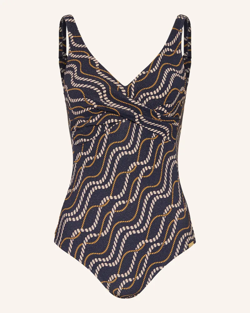 Charmline Shape-Badeanzug Marina Luxe Mit Glitzergarn blau Dunkelblau