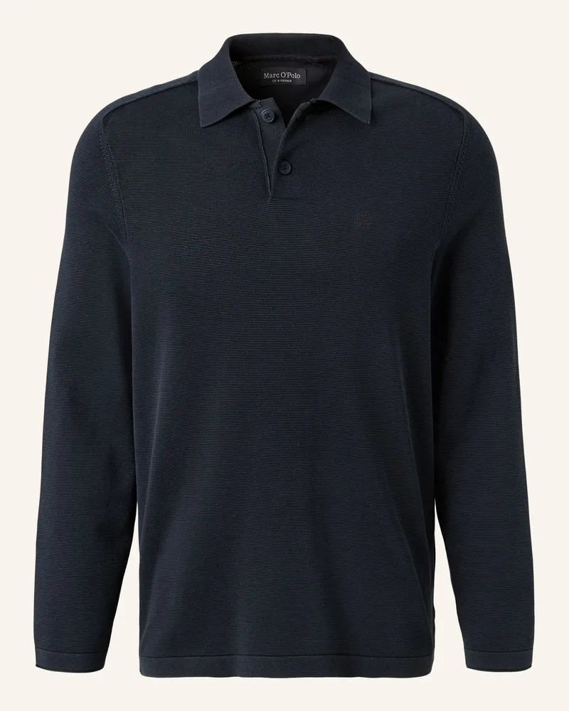 Marc O'Polo Strick-Poloshirt blau Dunkelblau