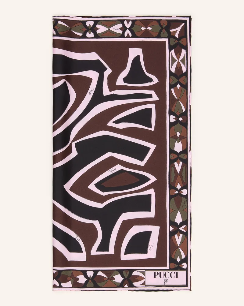 Emilio Pucci Seidentuch gruen Khaki