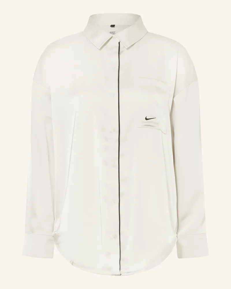 Nike Hemdbluse Sportswear Aus Satin beige Ecru