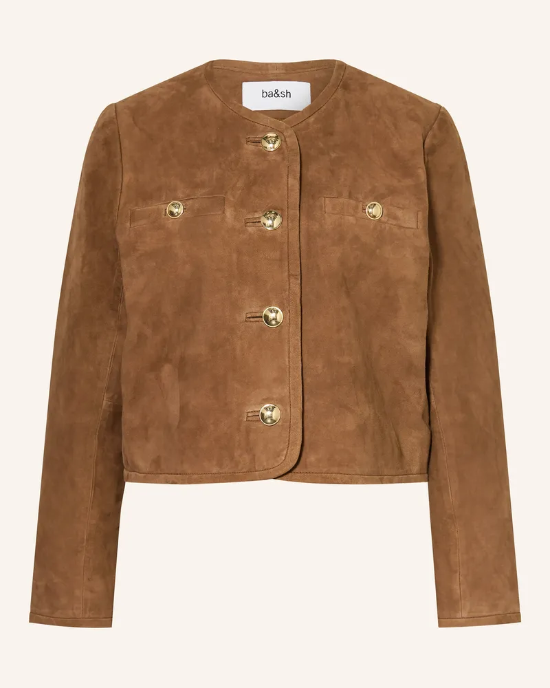 ba&sh Lederjacke Mella braun Cognac