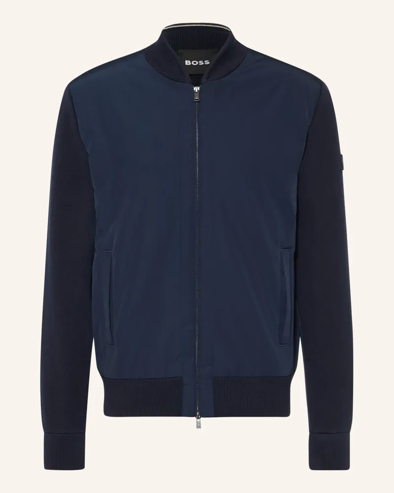 HUGO BOSS Blouson Levaio Im Materialmix blau Dunkelblau
