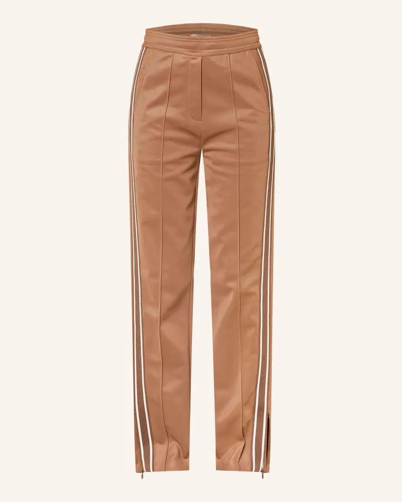 Dorothee Schumacher Piqué-Hose Everyday Cool Mit Galonstreifen braun Hellbraun