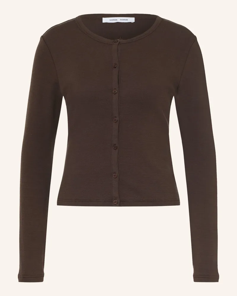Samsøe & Samsøe Jerseyjacke Saalexo braun Dunkelbraun
