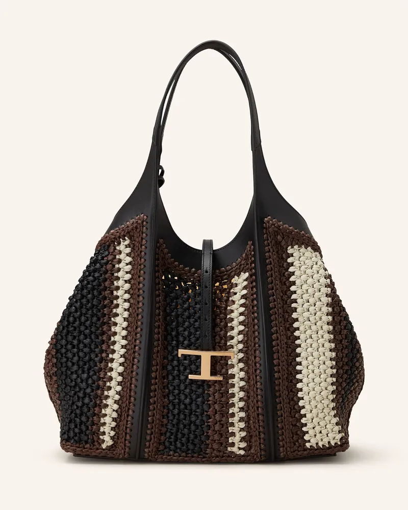 TOD'S Shopper mit Pouch Dunkelbraun