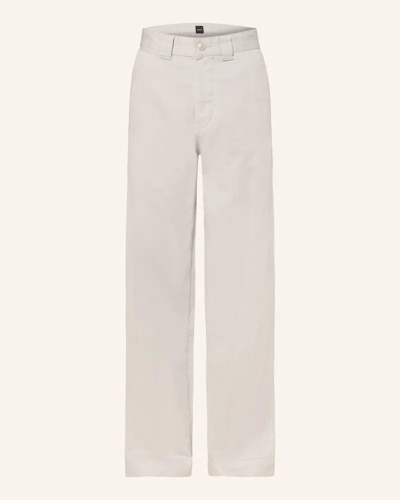 HUGO BOSS Chino CHINO Straight Fit Hellgrau