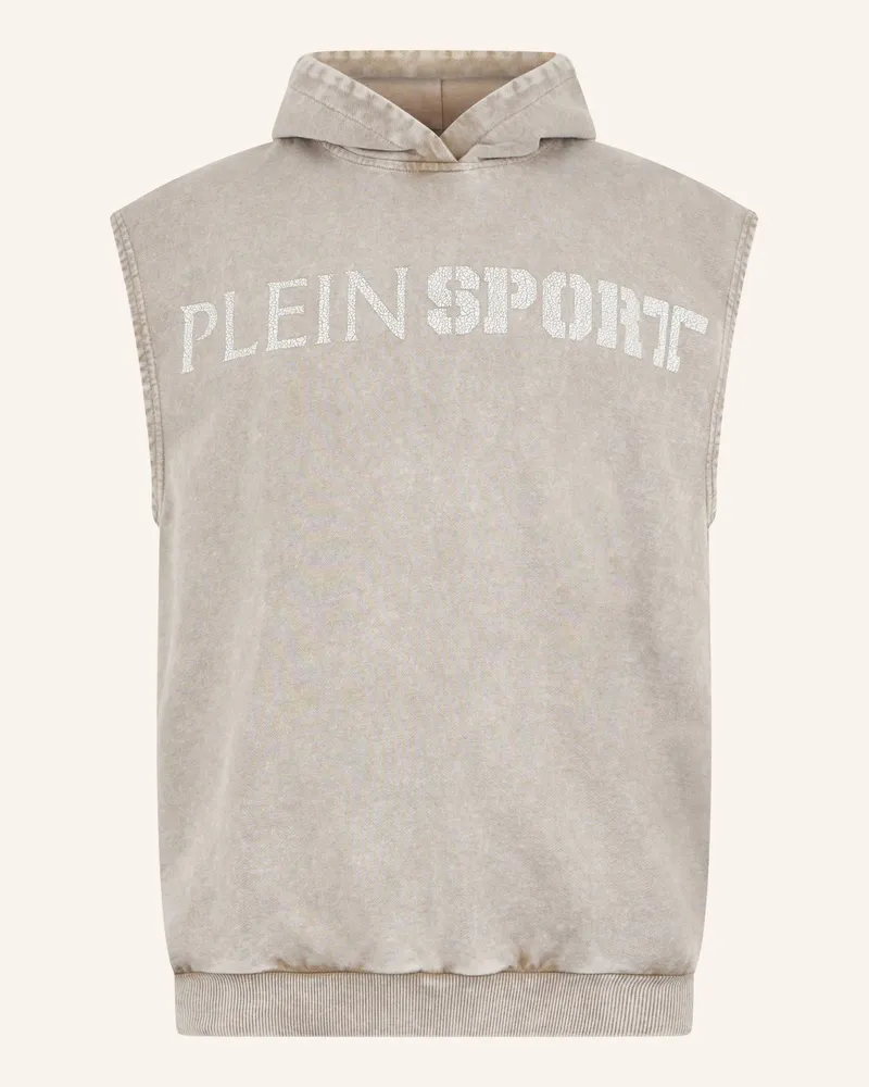 Philipp Plein Plein Sport Hoodie Vest Crackle Scratch beige Beige