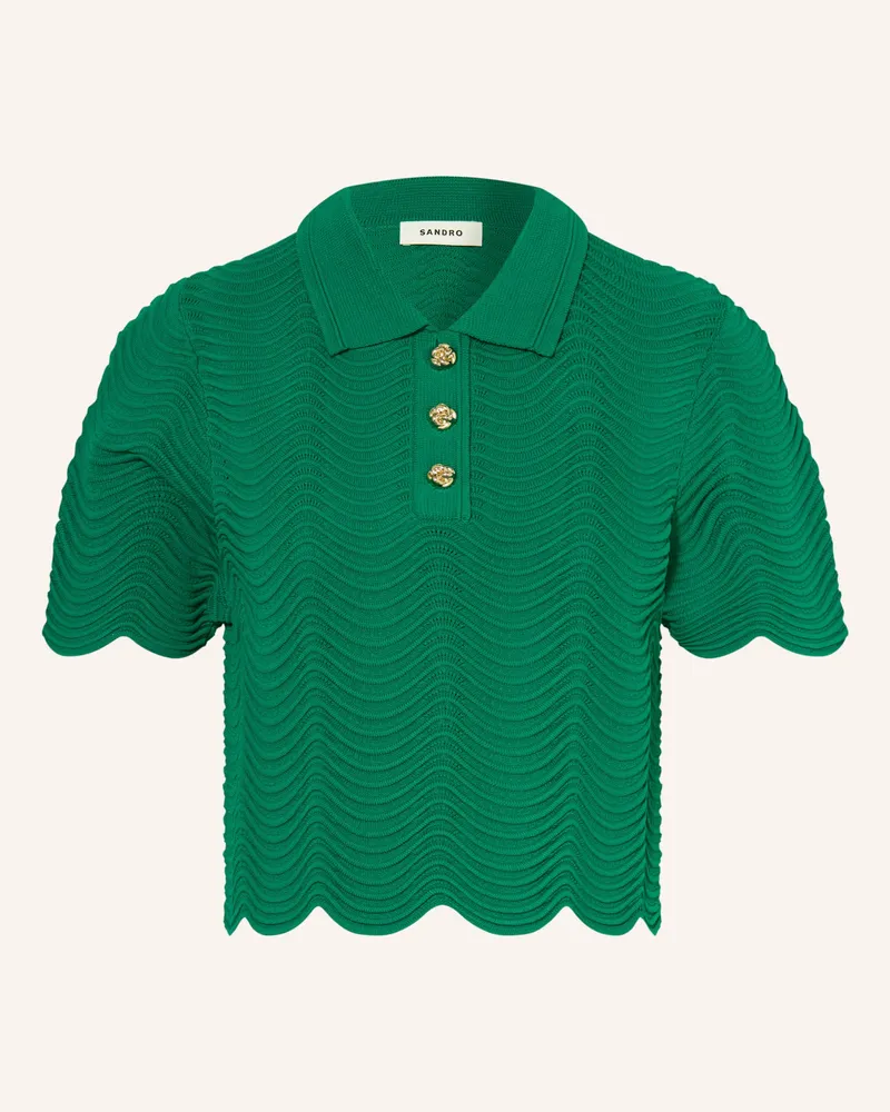 Sandro Strickshirt Grün