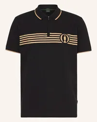 HUGO BOSS Piqué-Poloshirt THE OPEN Schwarz