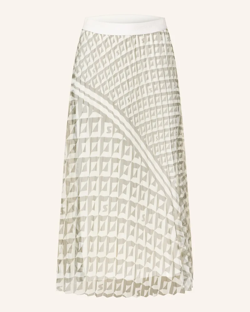 Sportalm Plisseerock aus Mesh Creme