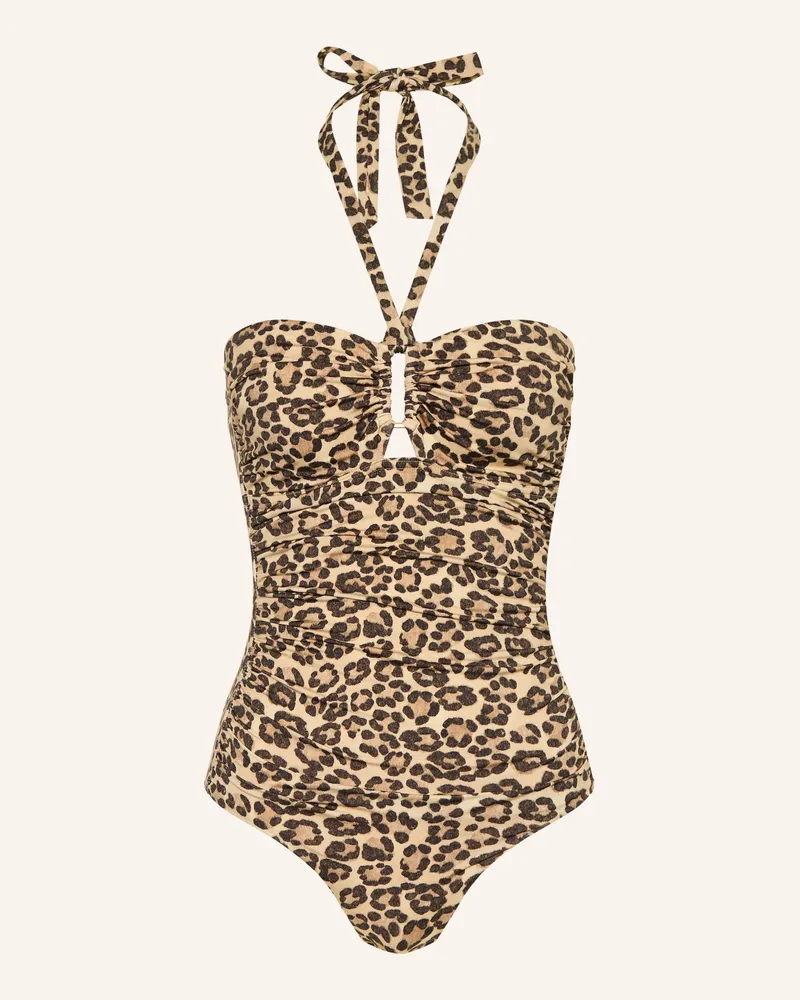 Zimmermann Neckholder-Badeanzug WANDERLUST Camel