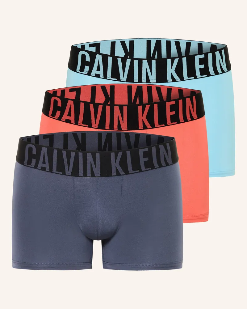 Calvin Klein 3er-Pack Boxershorts Intense Power blau Dunkelblau
