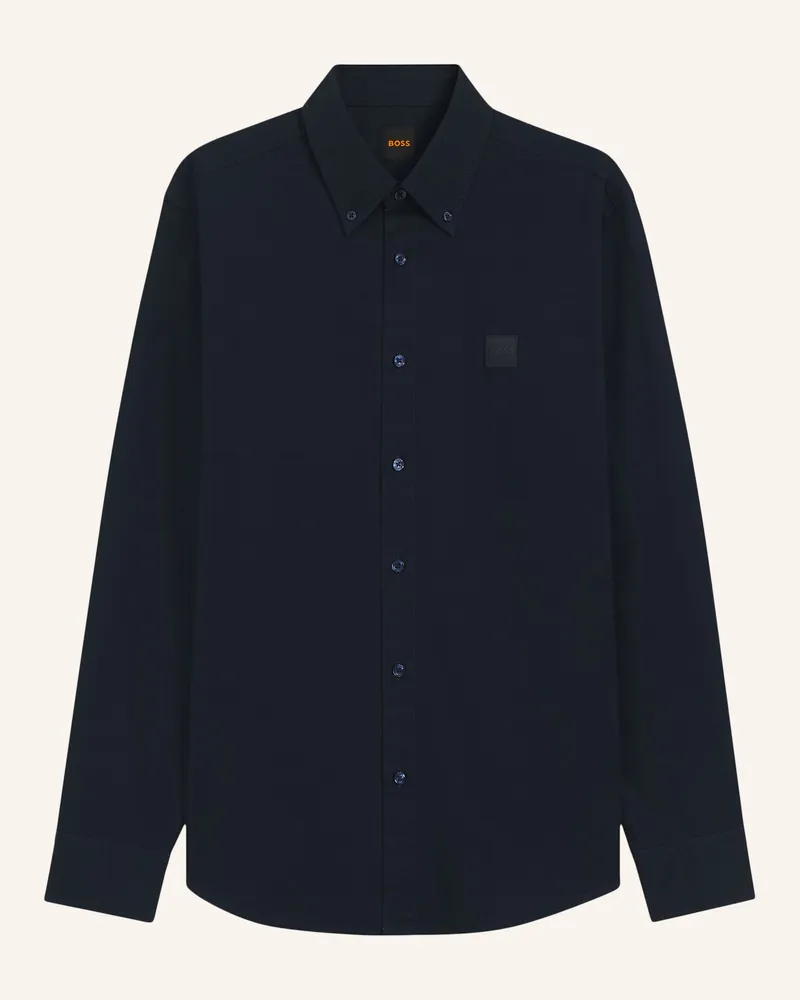 HUGO BOSS Hemd Ricoplus_M Regular Fit blau Dunkelblau