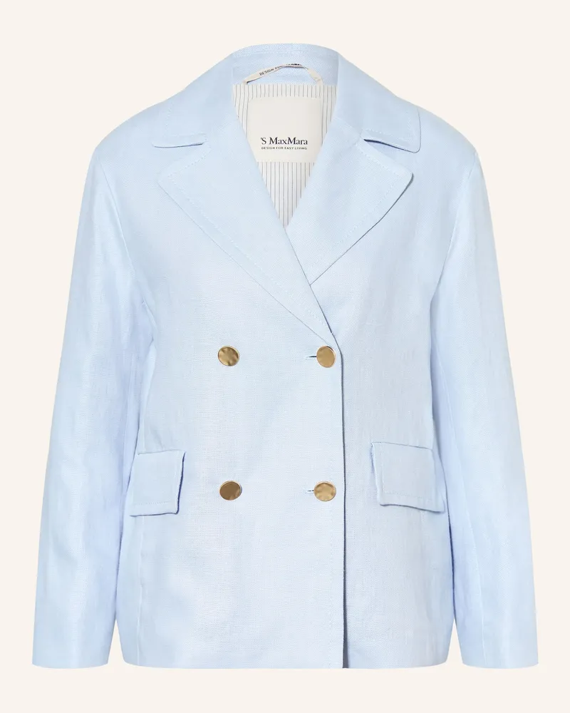 Max Mara Leinenblazer AVENUE Hellblau
