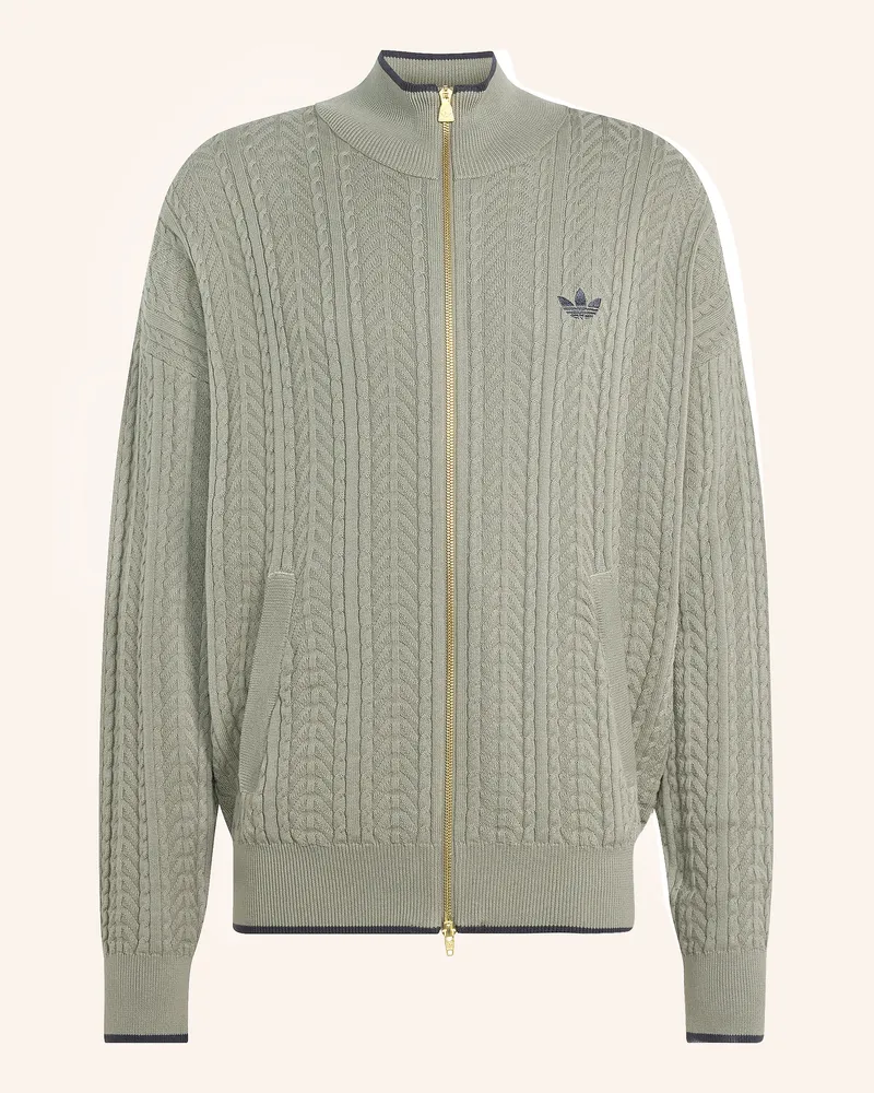 adidas Strickjacke Firebird gruen Hellgrün