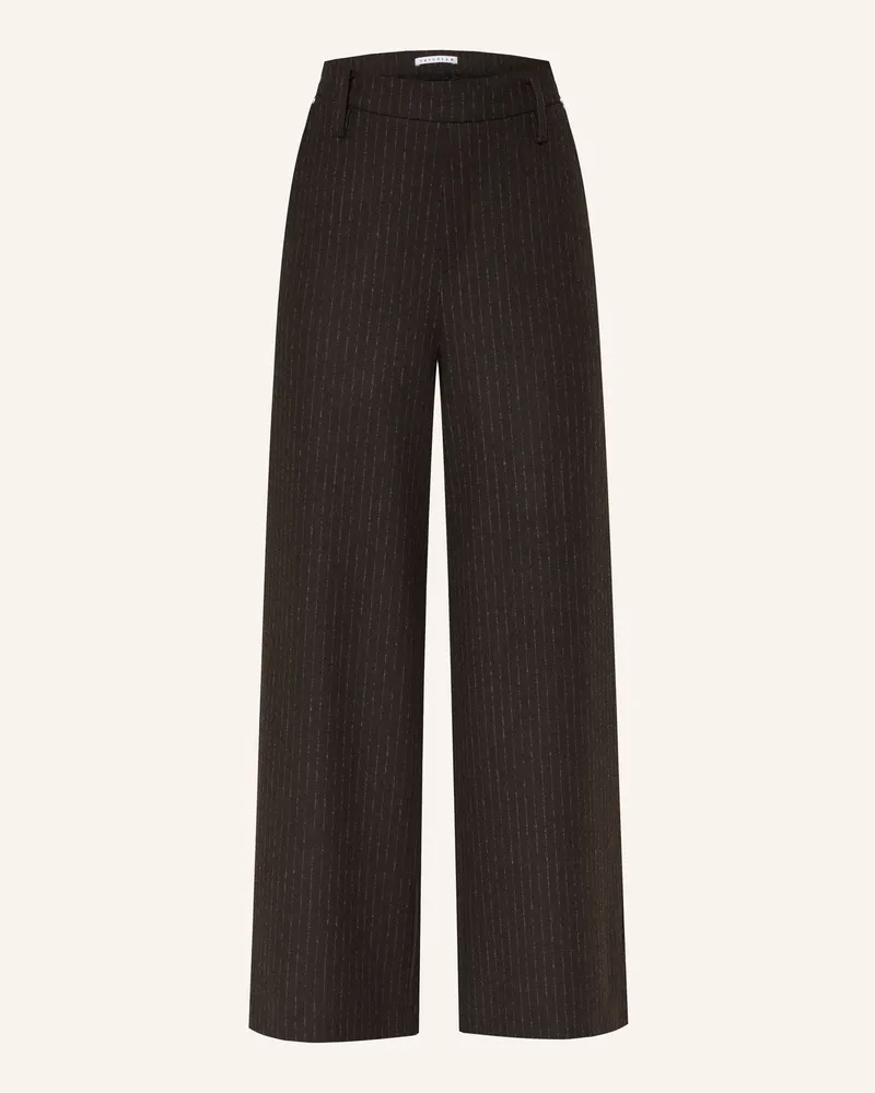 MAC Jeans Culotte Milton Aus Flanell schwarz Dunkelbraun