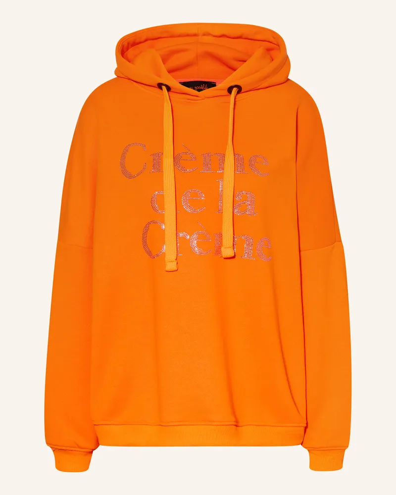 Miss Goodlife Hoodie Mit Schmucksteinen orange Neonorange